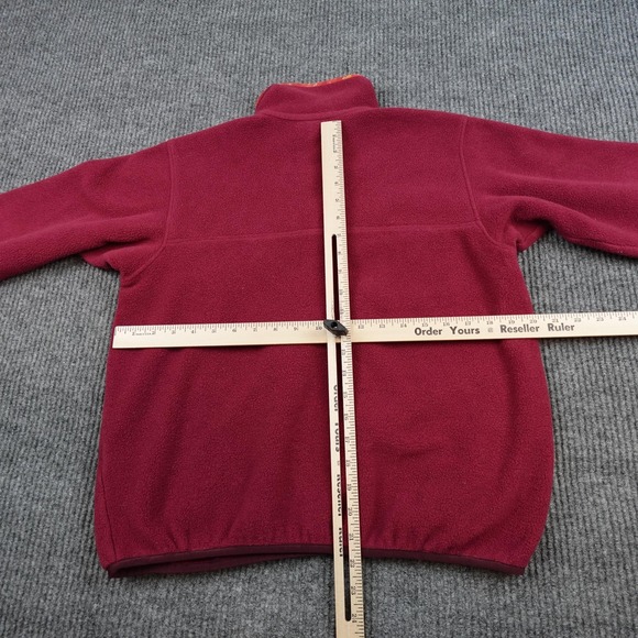 Patagonia Aztec Synchilla Snap T Jacket Mens Medium Red Fleece Pullover 25455 - Picture 6 of 9
